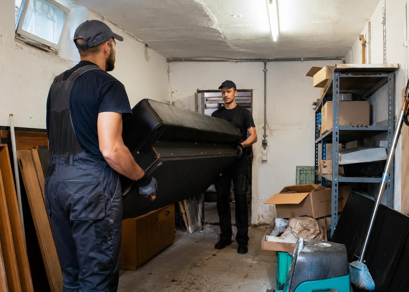 Entrümpelung eines Kellers mit Möbeln und Gegenständen
